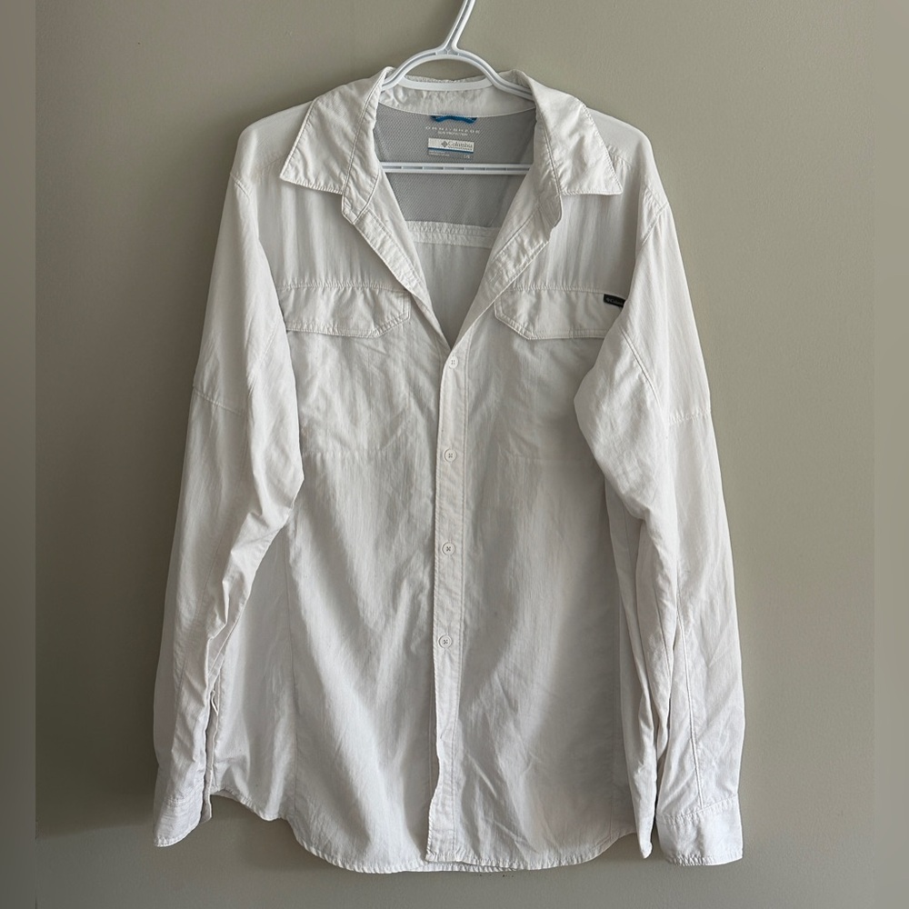 Columbia Omni Shade  Unisex Crisp White Shirt Jacket